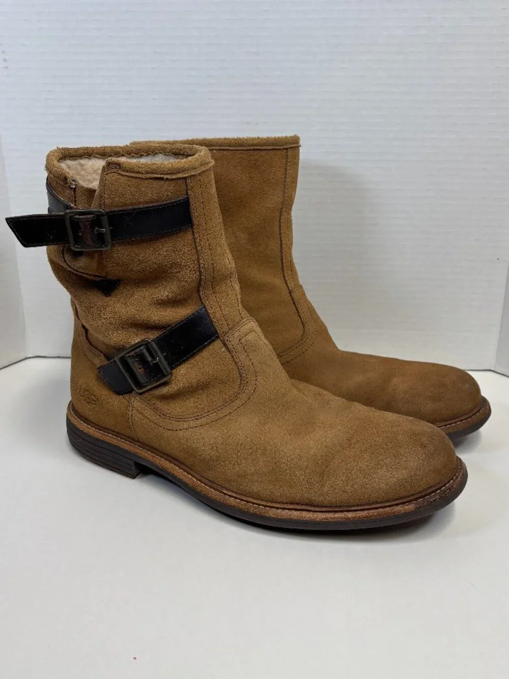 UGG Jaren Men's Brown Suede Leather Mid-Calf Boots S/N1017253 US Size 11